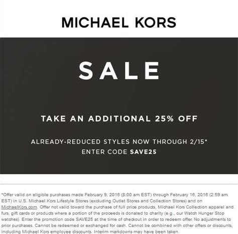 michael kors original code|Michael Kors 25 off code.